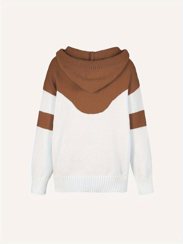 Trisha | Color block drawstring hoodie