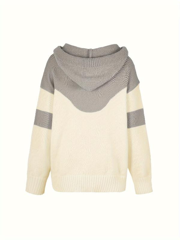 Trisha | Color block drawstring hoodie
