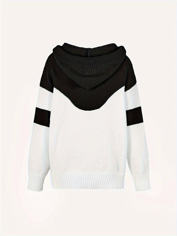 Trisha | Color block drawstring hoodie