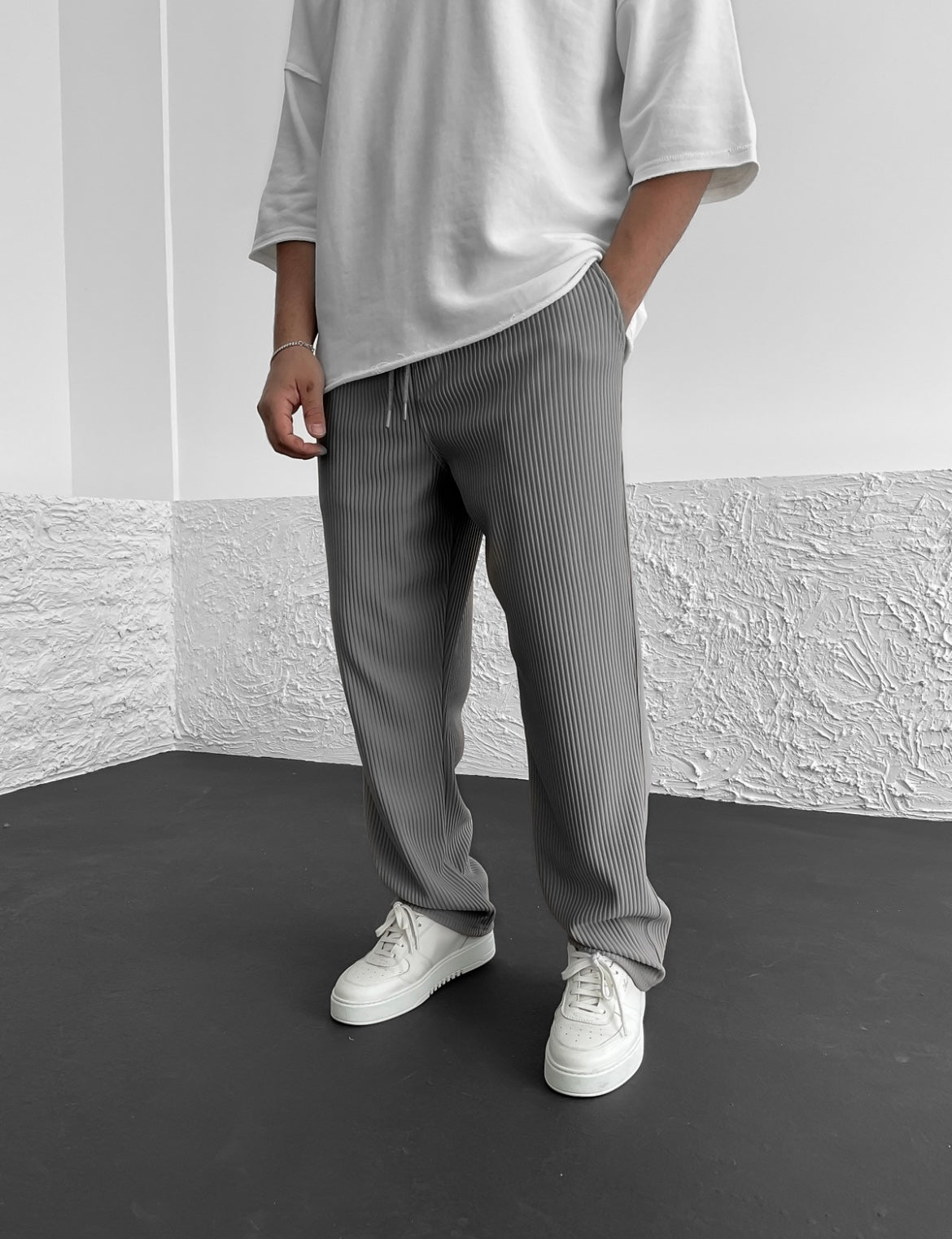 François™ - Comfortable Ribbed Spandex Trousers