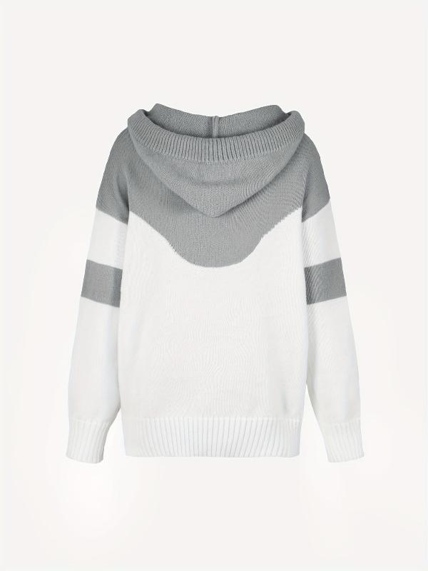 Trisha | Color block drawstring hoodie