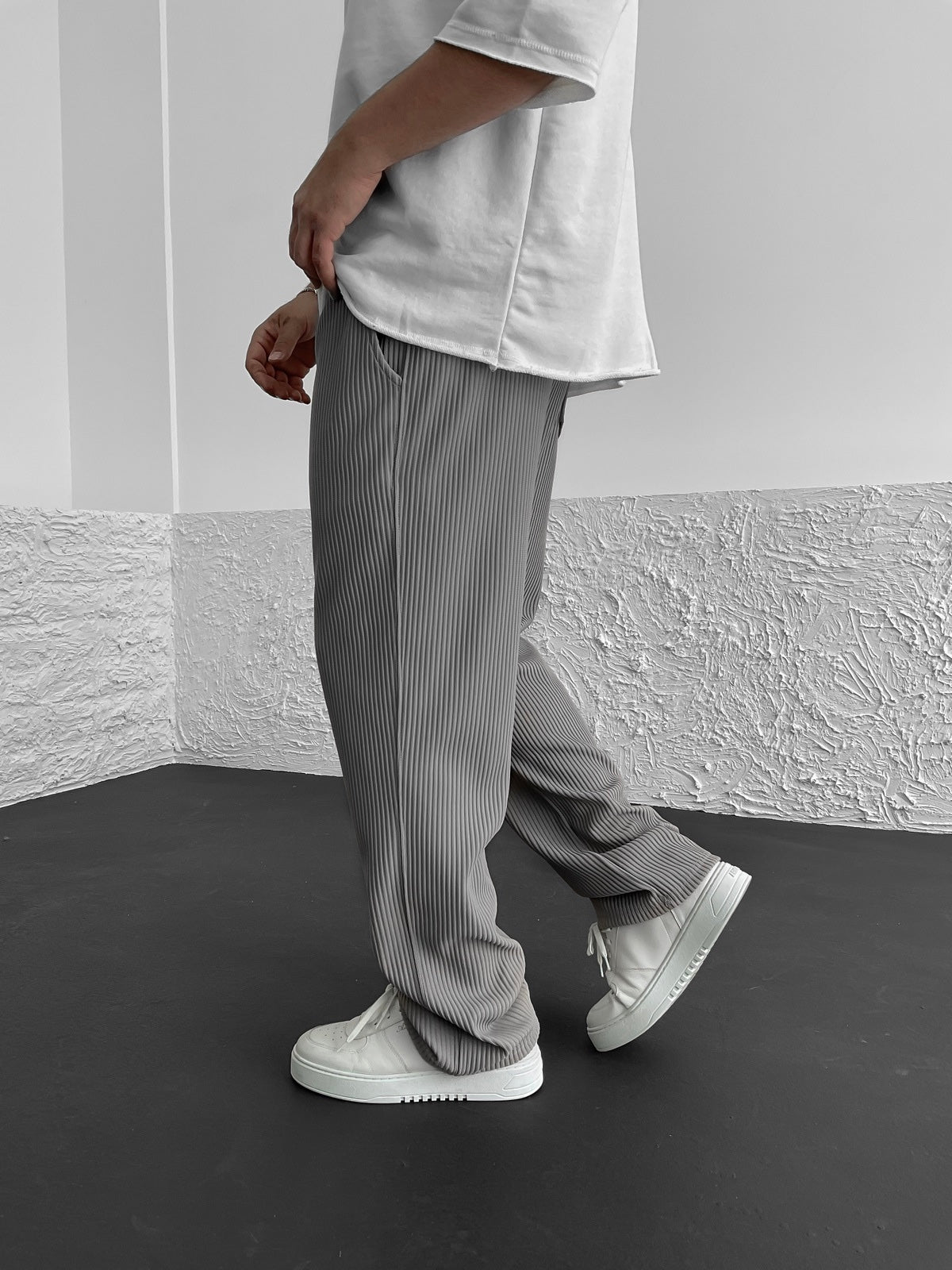François™ - Comfortable Ribbed Spandex Trousers