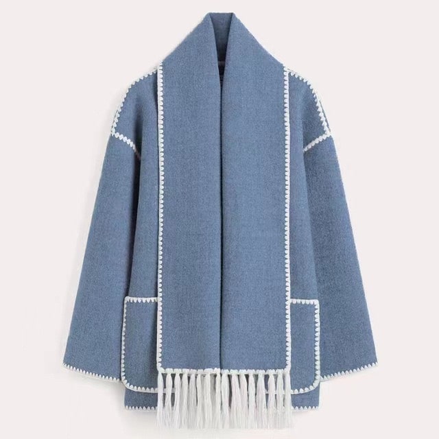 VIONA | COMFORTABLE WOOL MANTLE JACKET