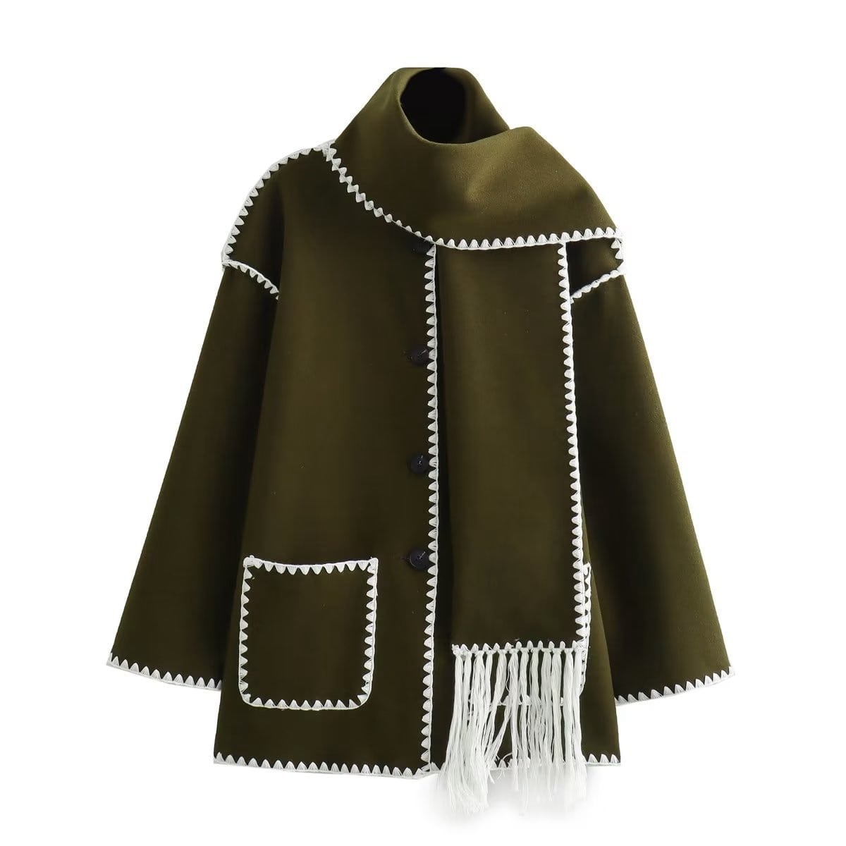VIONA | COMFORTABLE WOOL MANTLE JACKET