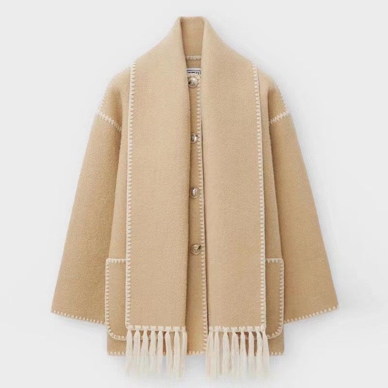 VIONA | COMFORTABLE WOOL MANTLE JACKET