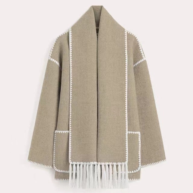 VIONA | COMFORTABLE WOOL MANTLE JACKET