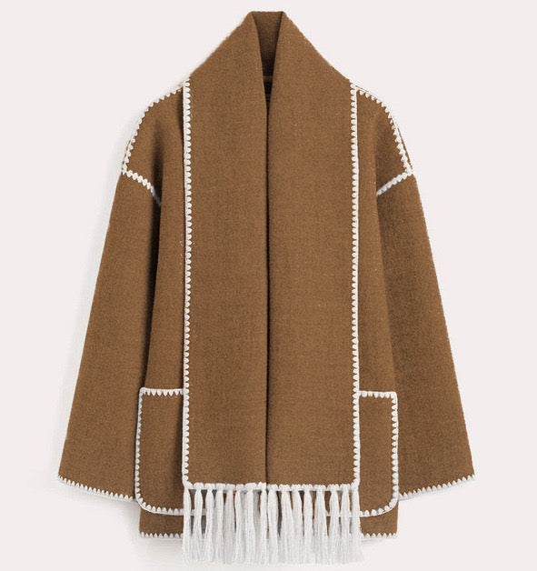 VIONA | COMFORTABLE WOOL MANTLE JACKET