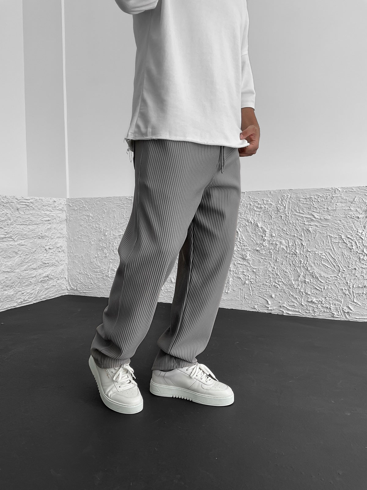 François™ - Comfortable Ribbed Spandex Trousers
