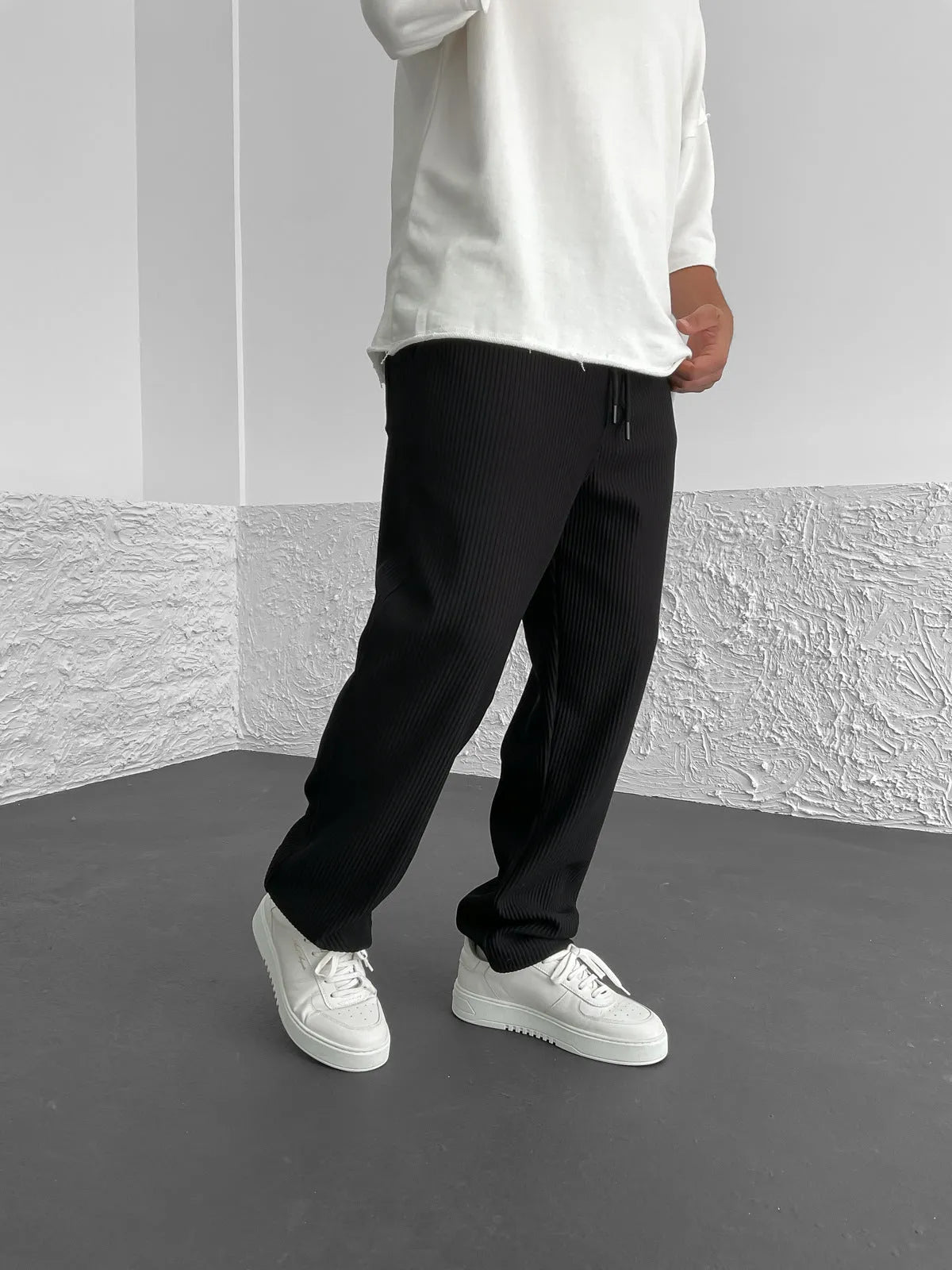 François™ - Comfortable Ribbed Spandex Trousers