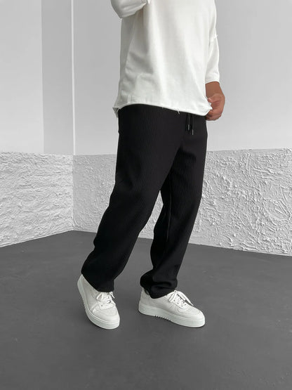 François™ - Comfortable Ribbed Spandex Trousers