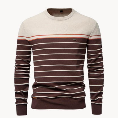 Atlantic Stripe Cotton Sweater