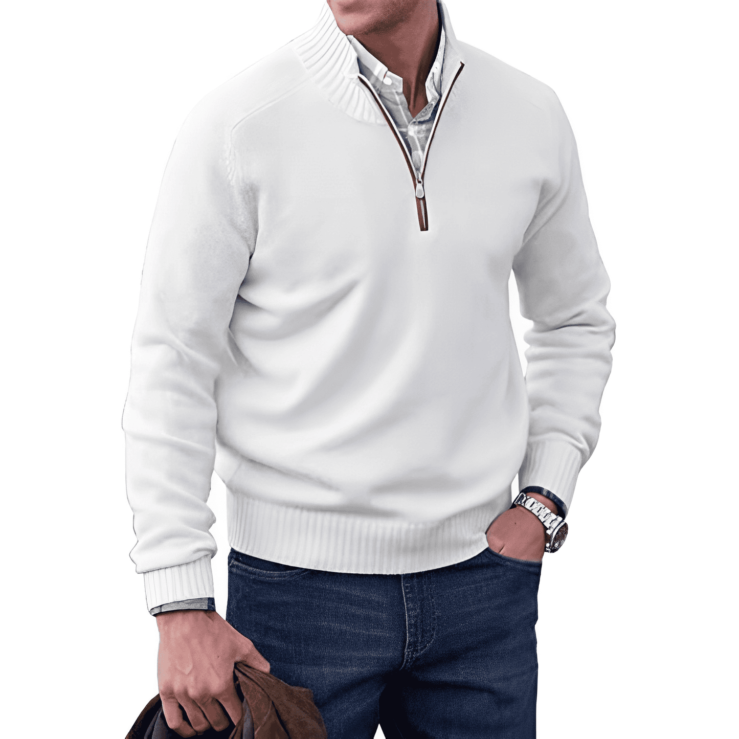 Jonas - Elegant zip pullover