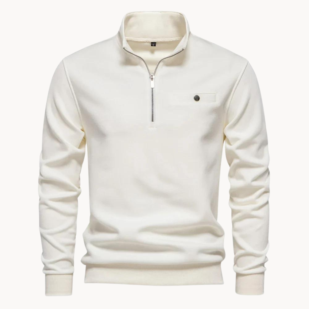 Lennox Mock Neck Zip Sweater