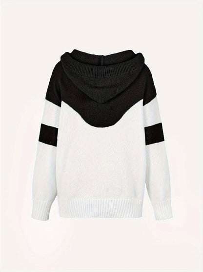 Trisha | Color block drawstring hoodie
