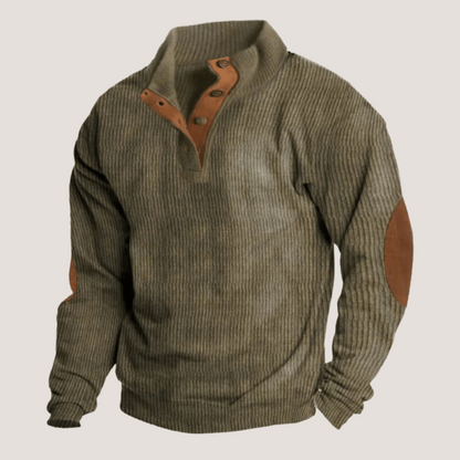 FRIEDRICH | RIBBED JUMPER WITH BUTTONS