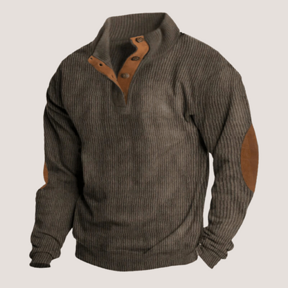 FRIEDRICH | RIBBED JUMPER WITH BUTTONS