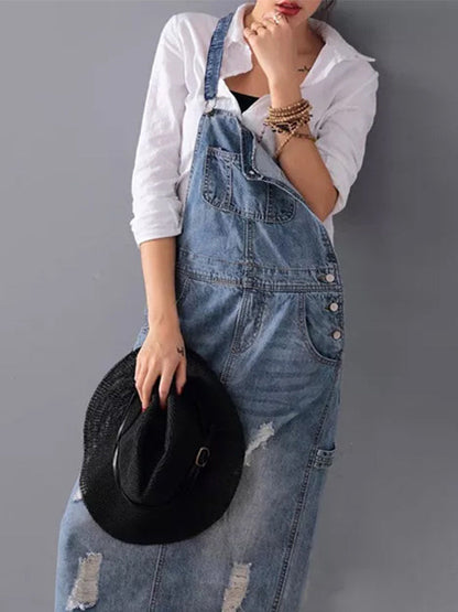 Paula - Casual Denim Dungarees