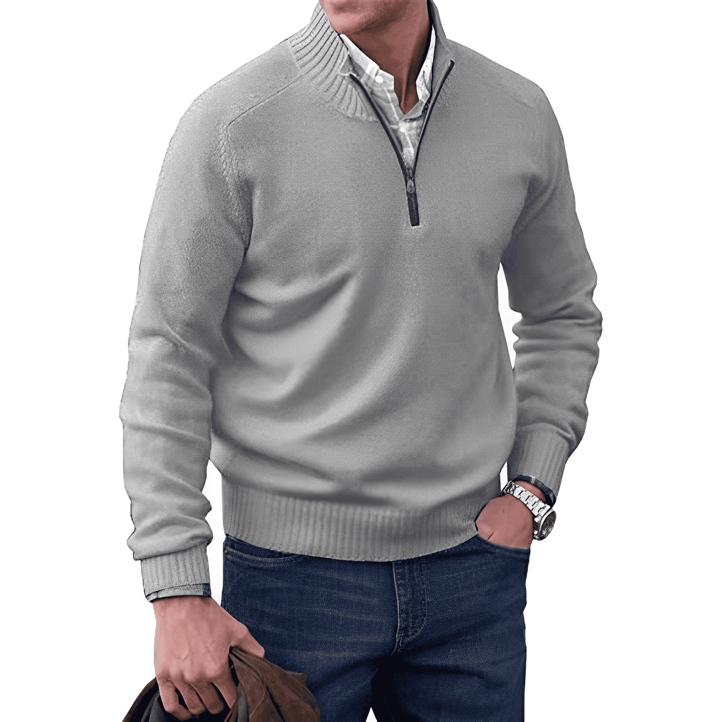 Jonas - Elegant zip pullover