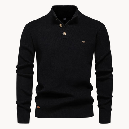 Ashton Button Mockneck Sweater