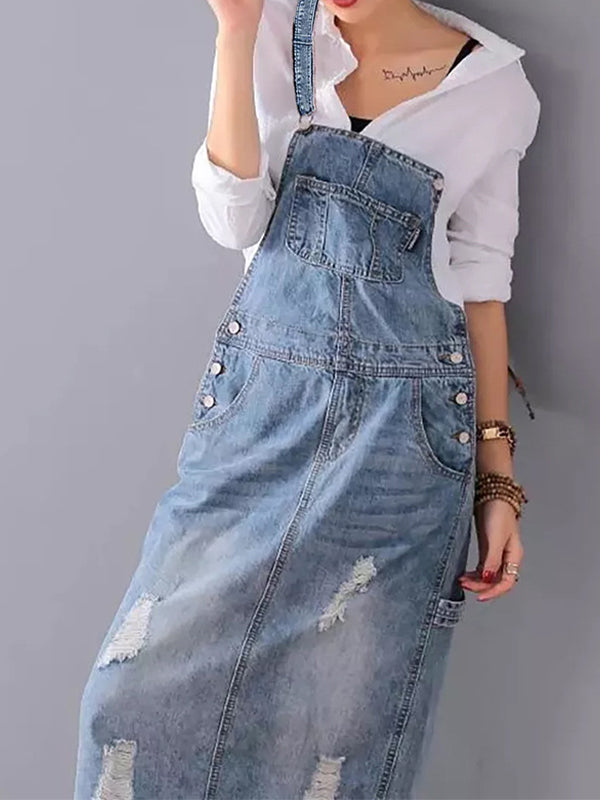 Paula - Casual Denim Dungarees
