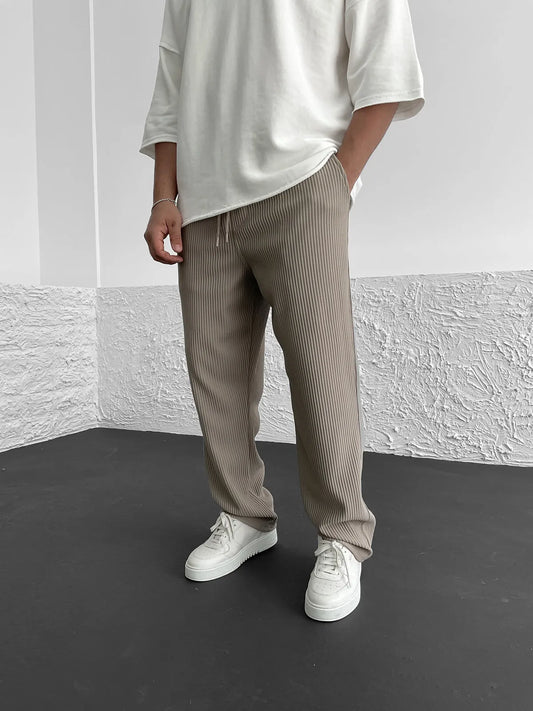 François™ - Comfortable Ribbed Spandex Trousers