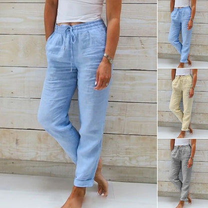 Victoria™ - Casual Cotton Elastic Waist Summer Trousers