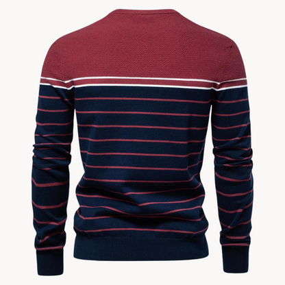 Atlantic Stripe Cotton Sweater