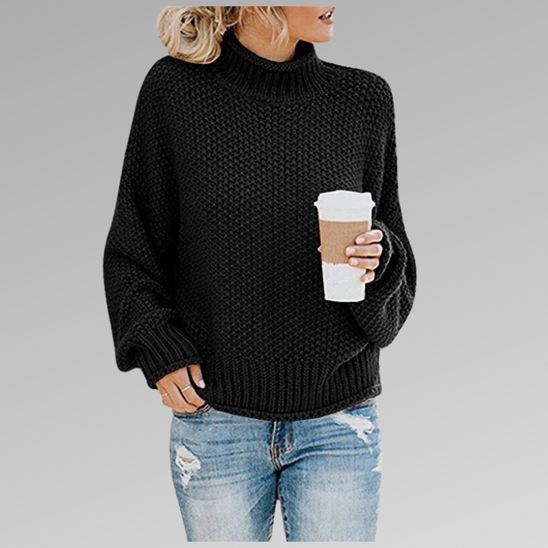 STACEY | HIGH NECK KNITTED SWEATER