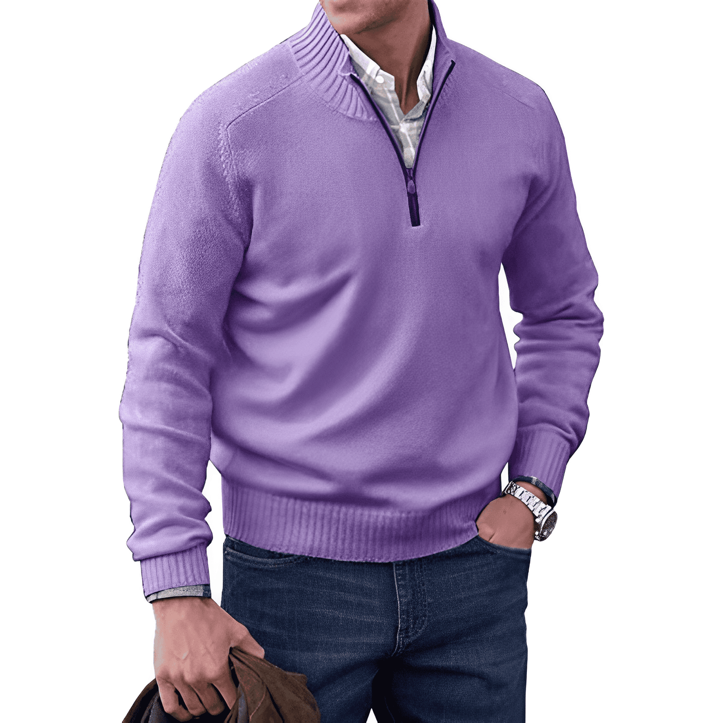 Jonas - Elegant zip pullover