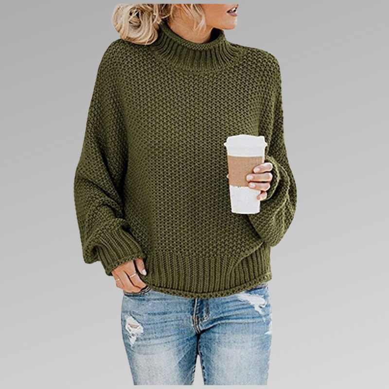 STACEY | HIGH NECK KNITTED SWEATER