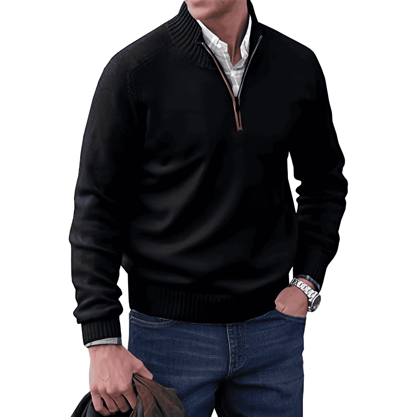 Jonas - Elegant zip pullover