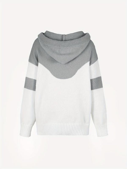 Trisha | Color block drawstring hoodie