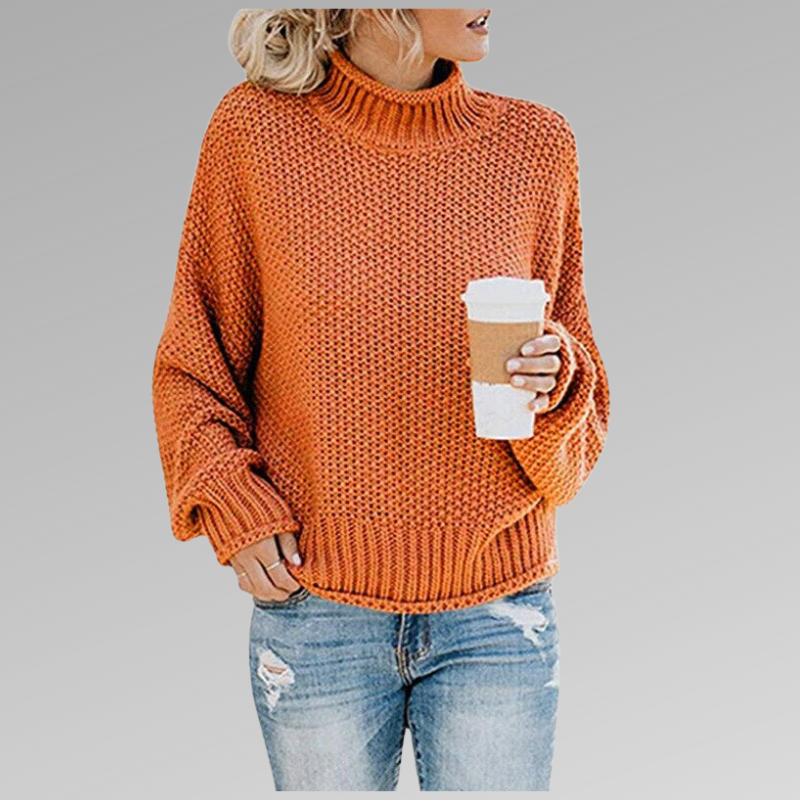 STACEY | HIGH NECK KNITTED SWEATER