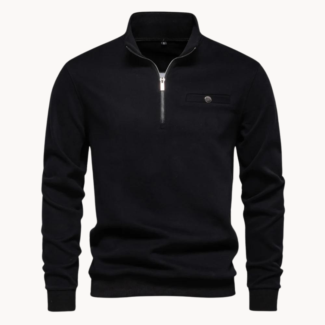 Lennox Mock Neck Zip Sweater