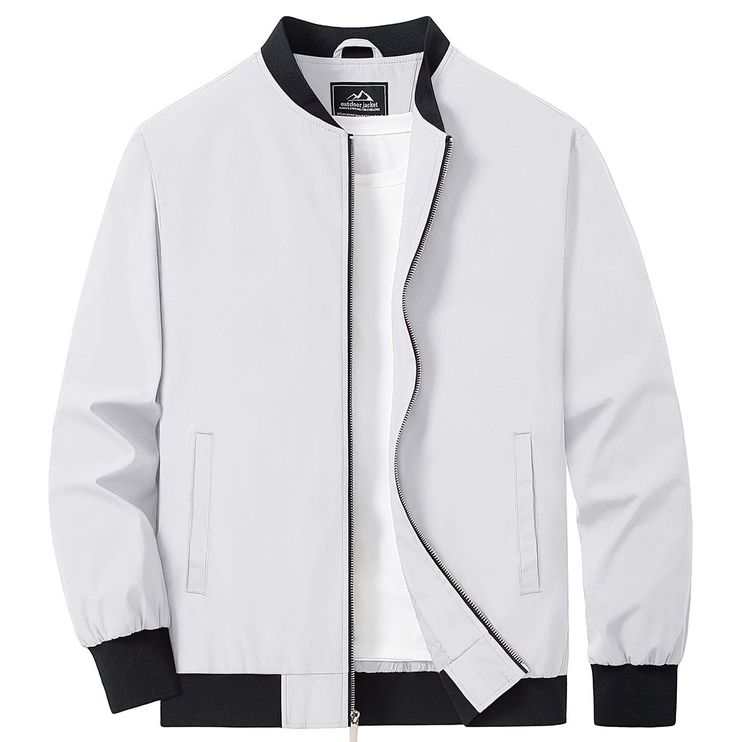 Mitch - Plain-coloured Bomber Jacket for Men