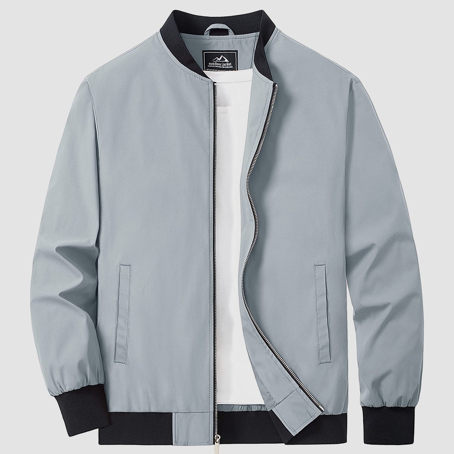 Mitch - Plain-coloured Bomber Jacket for Men