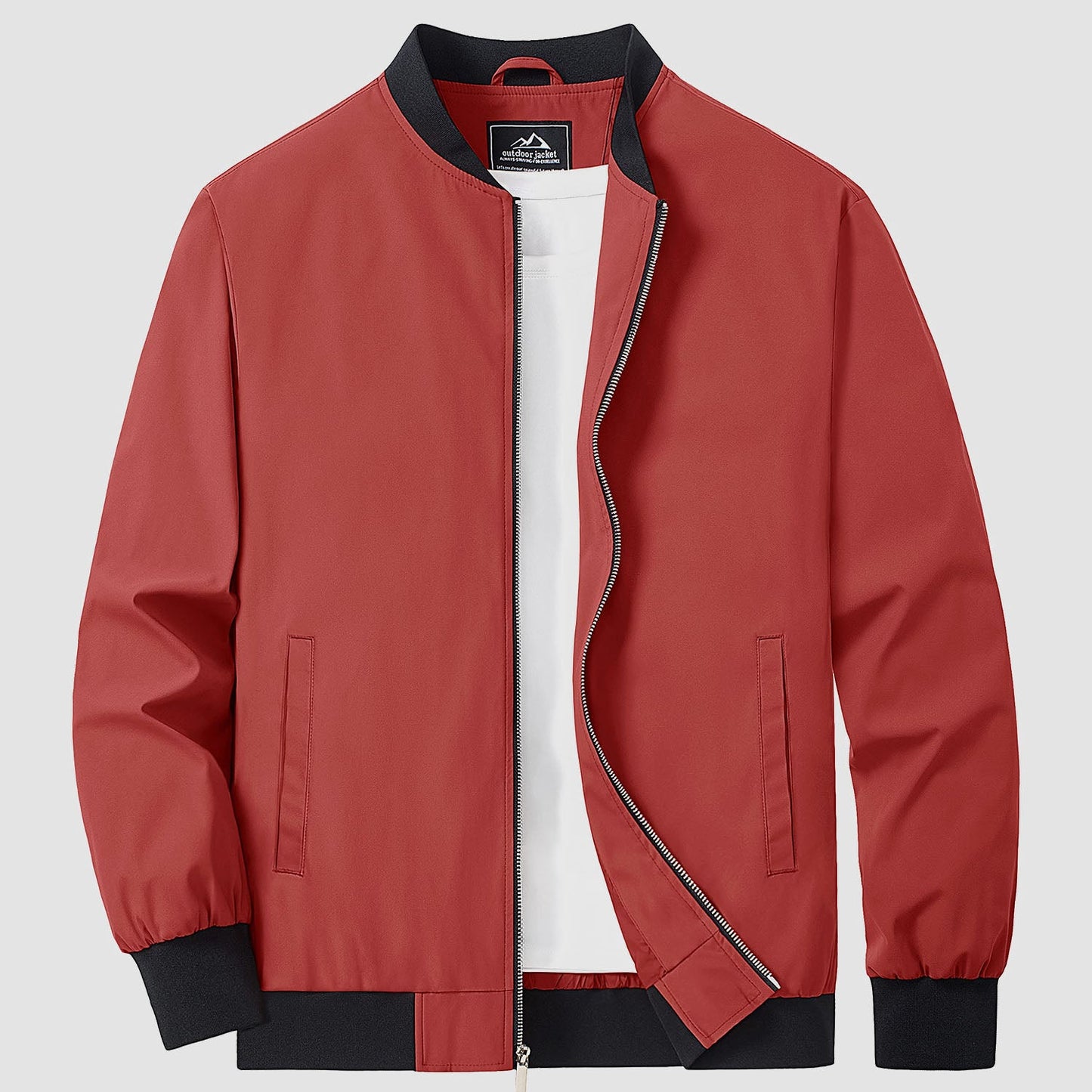 Mitch - Plain-coloured Bomber Jacket for Men