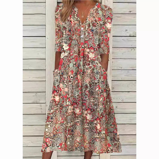 Rosie™ - Elegant Floral Summer Dress