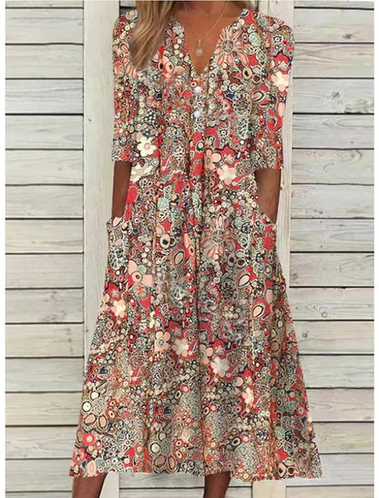 Rosie™ - Elegant Floral Summer Dress