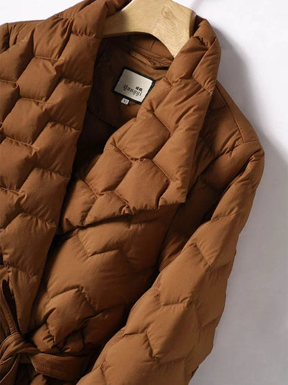 SUZAN | ELEGANT DOWN COAT WITH BELT