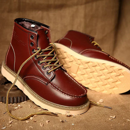 Dustin | Wide Fitted Leather Winter Boots