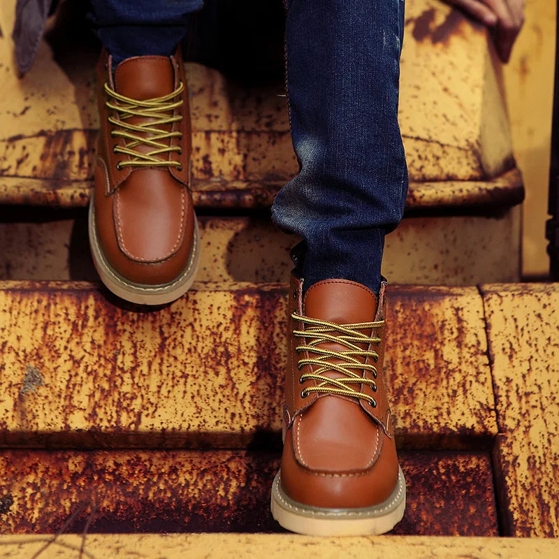 Dustin | Wide Fitted Leather Winter Boots