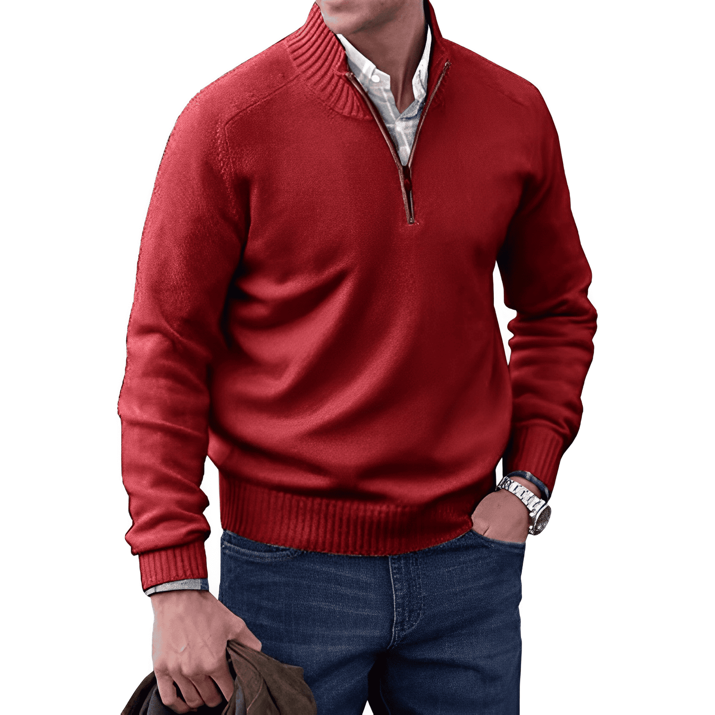 Jonas - Elegant zip pullover