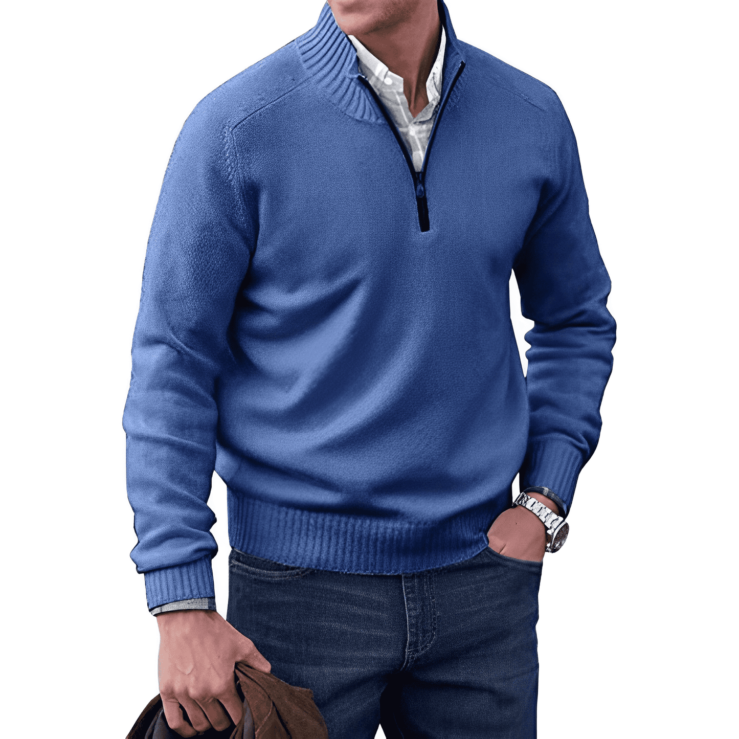 Jonas - Elegant zip pullover