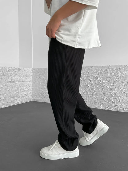 François™ - Comfortable Ribbed Spandex Trousers