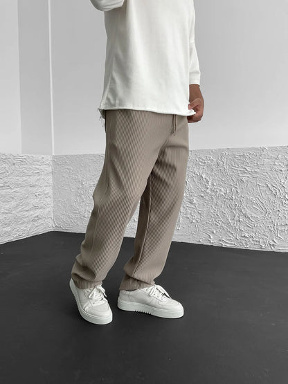 François™ - Comfortable Ribbed Spandex Trousers