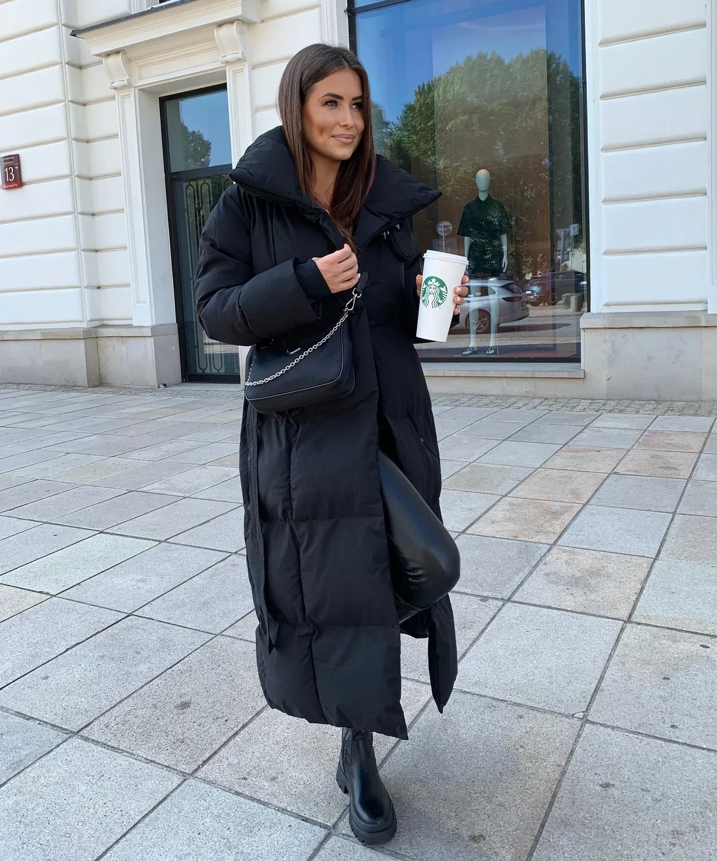 Victoria® Long Winter Coat with Belt