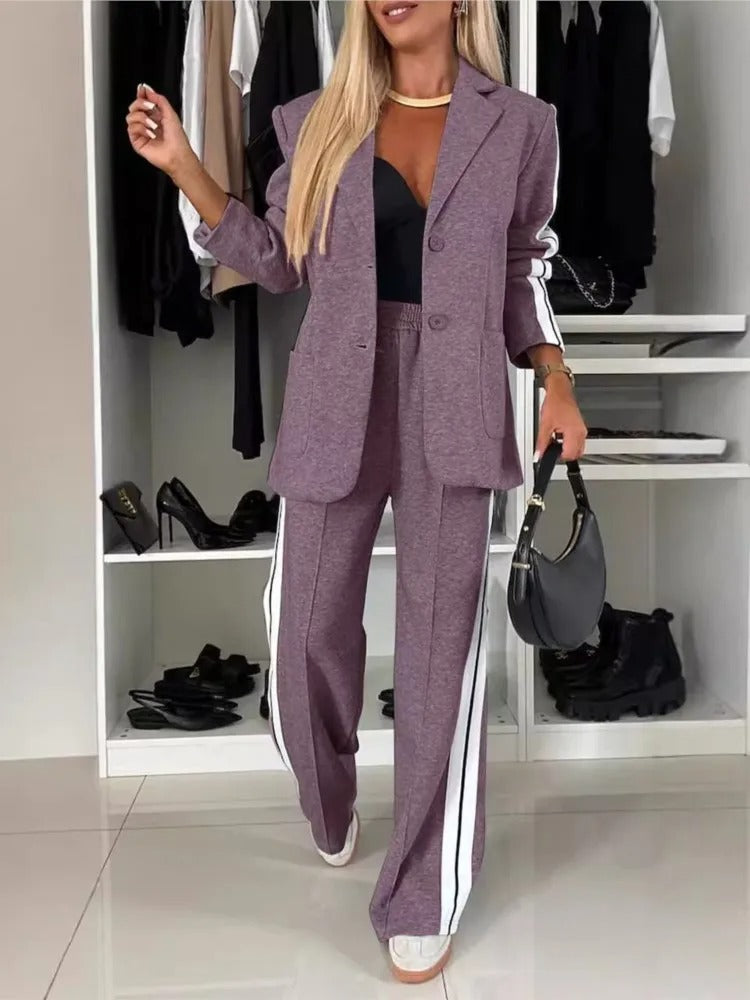 WinterElegance | Women's 2024 Fall & Winter Blazer & Pant Suit Set