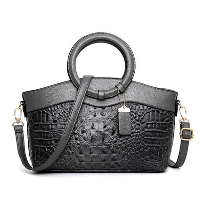 Sophia™ - Stylish Leather Croco Bag With Handmade Details