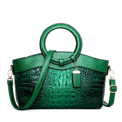 Sophia™ - Stylish Leather Croco Bag With Handmade Details